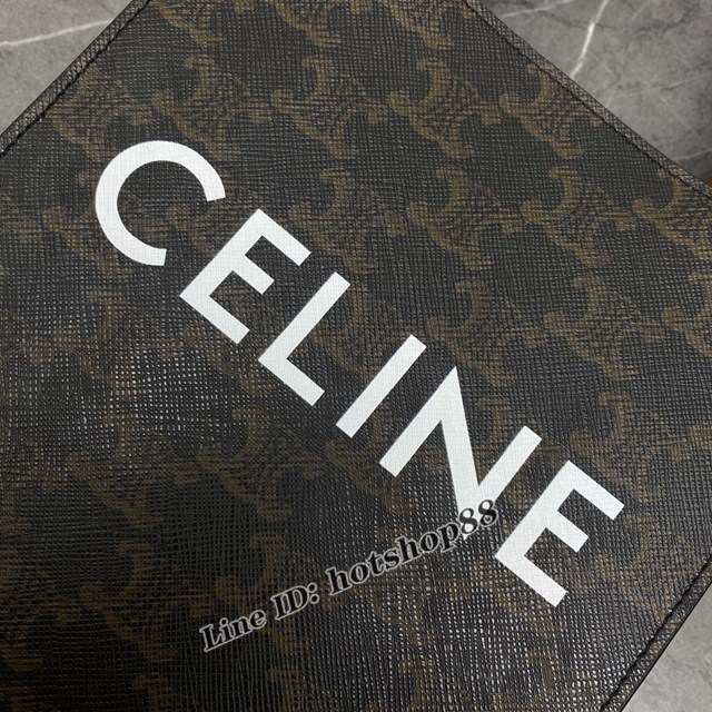 Celine專櫃新款Triomphe Mini Tote手袋 賽琳字母印花手提手機包購物包 xxl1170